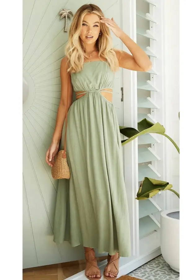 sage green summer dress